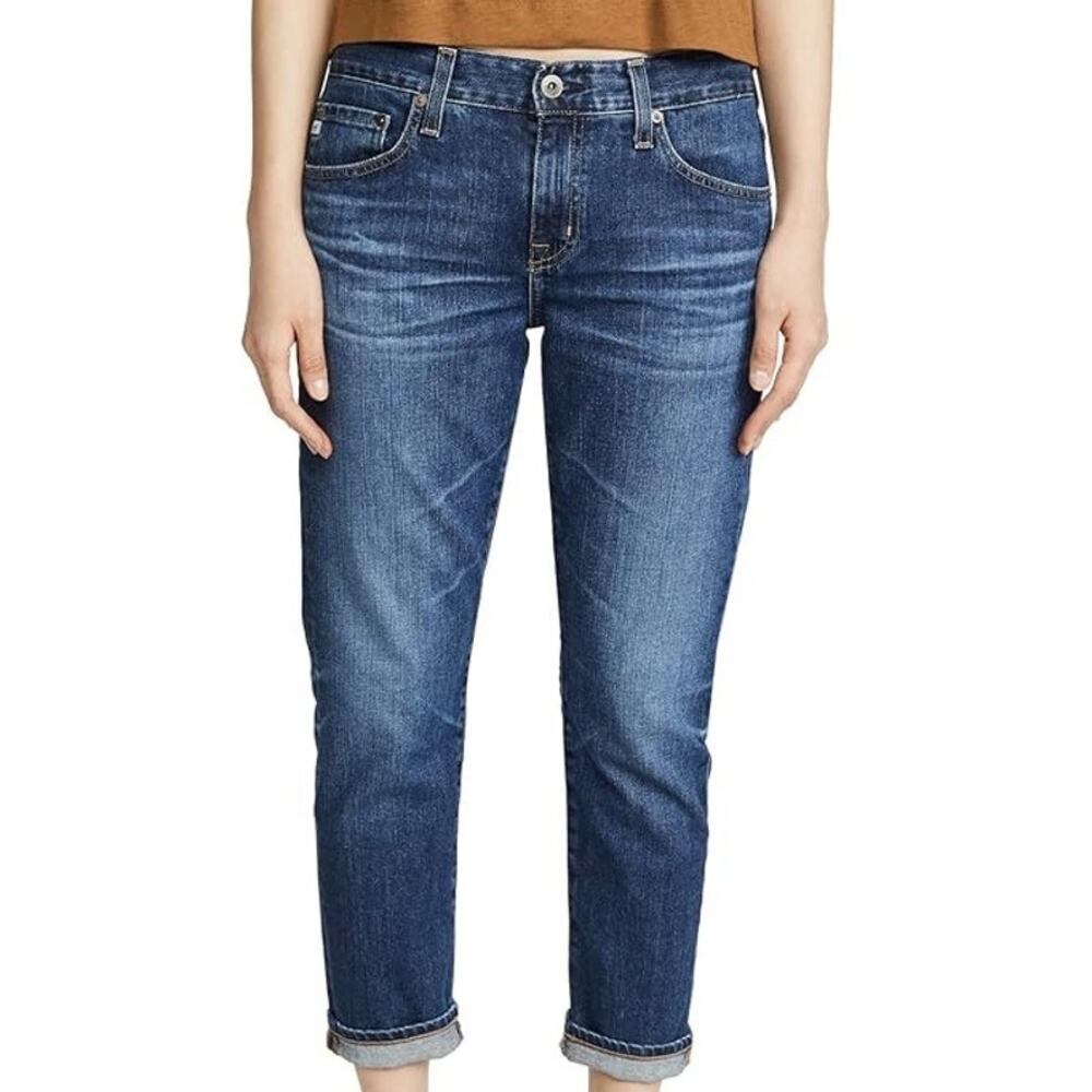 AG Adriano Goldschmied NWT Ex Boyfriend Slouchy Slim Jean Size 32 Blue High Rise